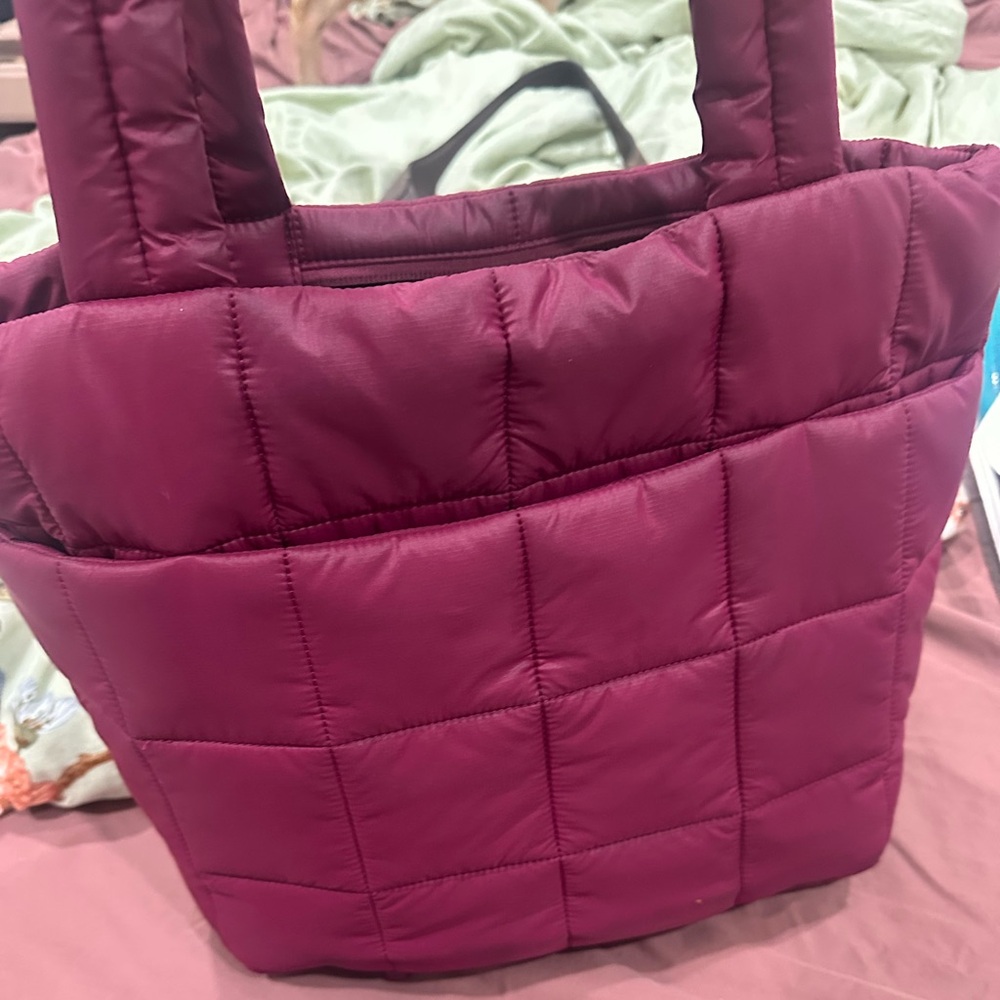 Quilted grid lululemon tote